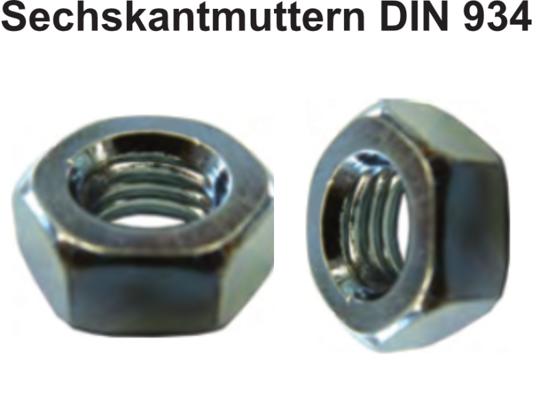 6-kant Muttern DIN 934 verzinkt